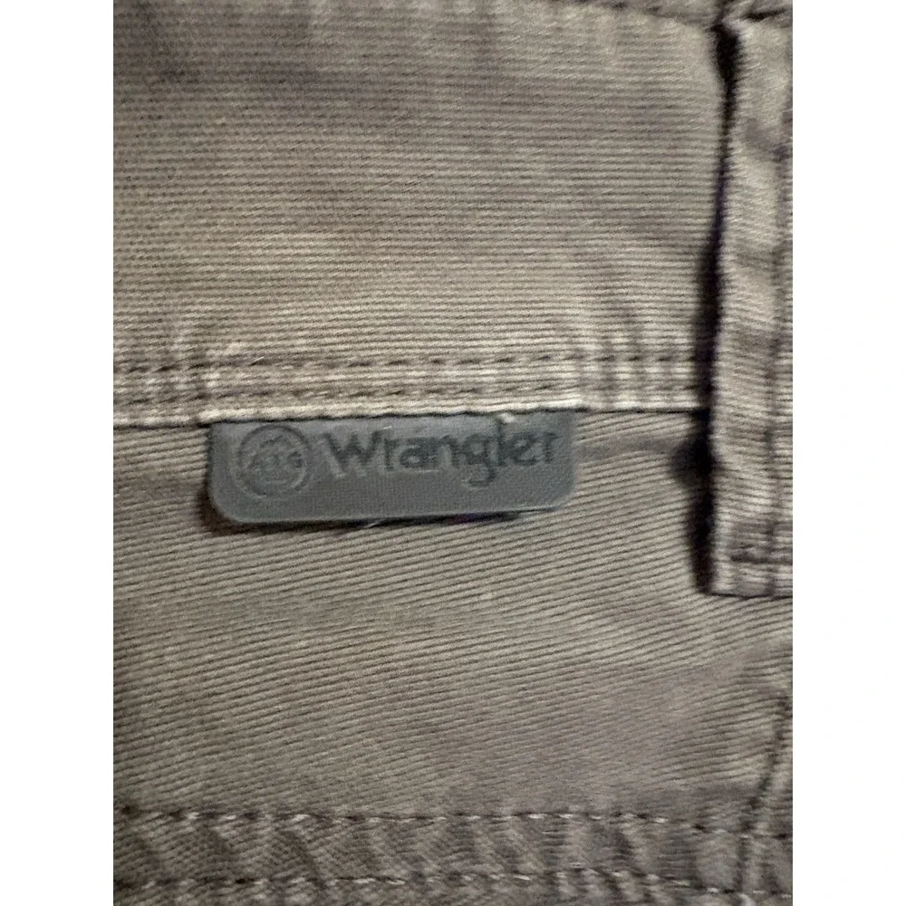 Wrangler Men's Brown Pants 30 Waist 98% Cotton 2% Spandex Logo Accent